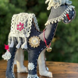 Wielbłądziak granatowy z biało-szarą grzywą