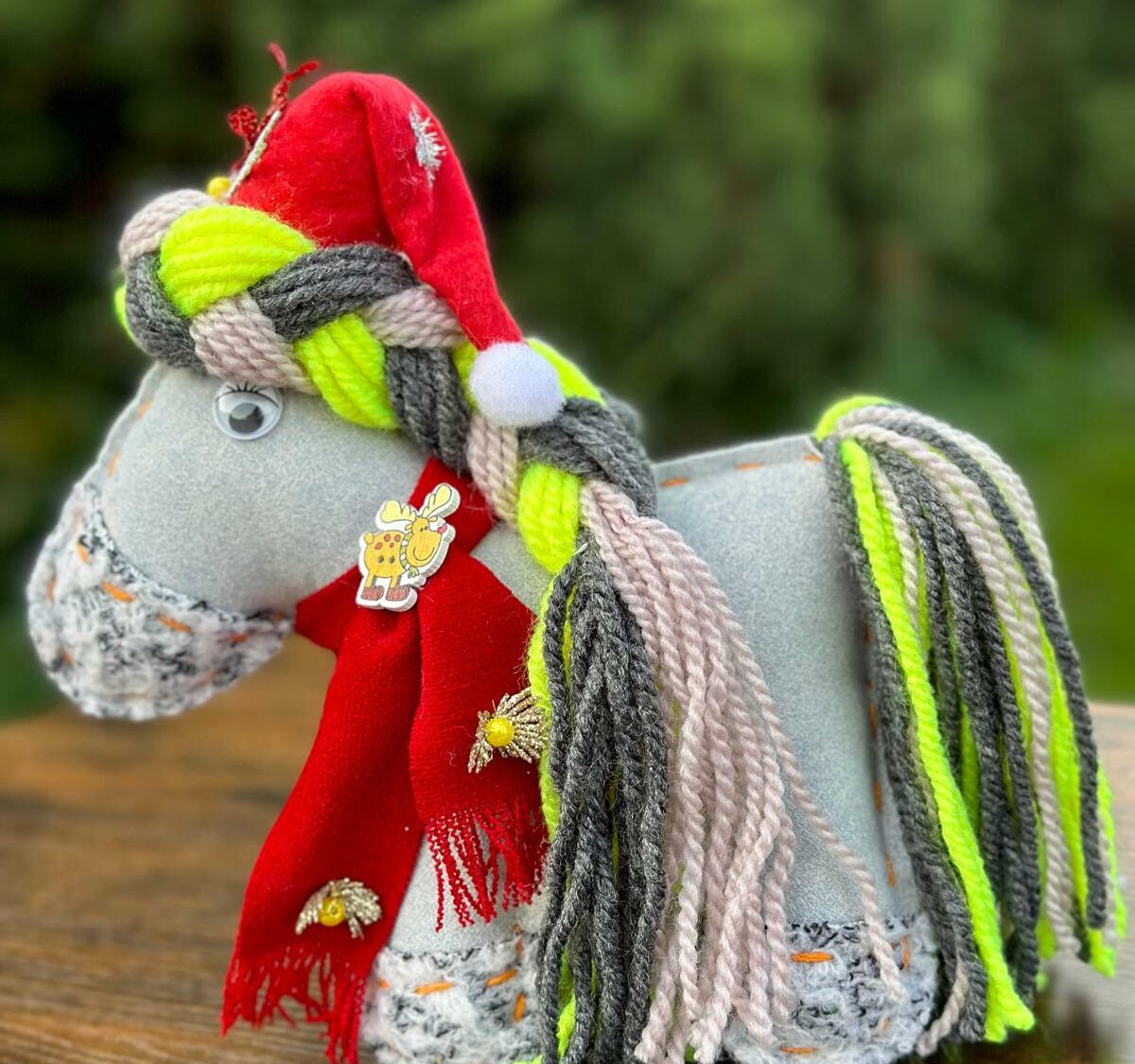 Kopyciak Świąteczny Mikołaj szary