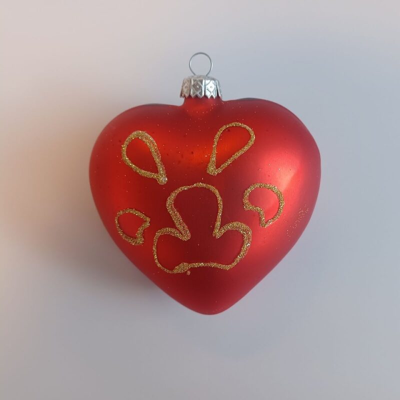 Bombka Świąteczna łapka czerwona