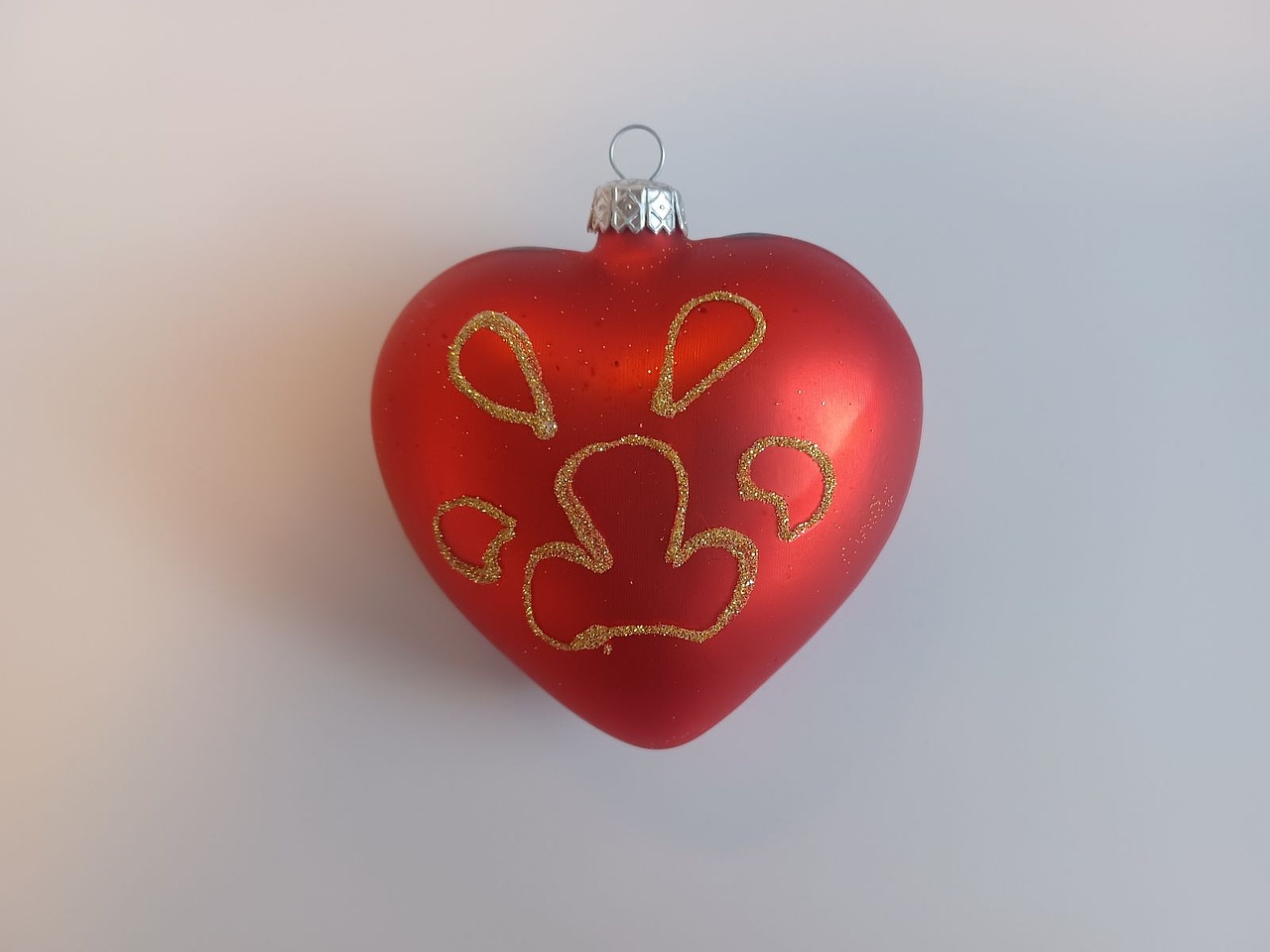 Bombka Świąteczna łapka czerwona