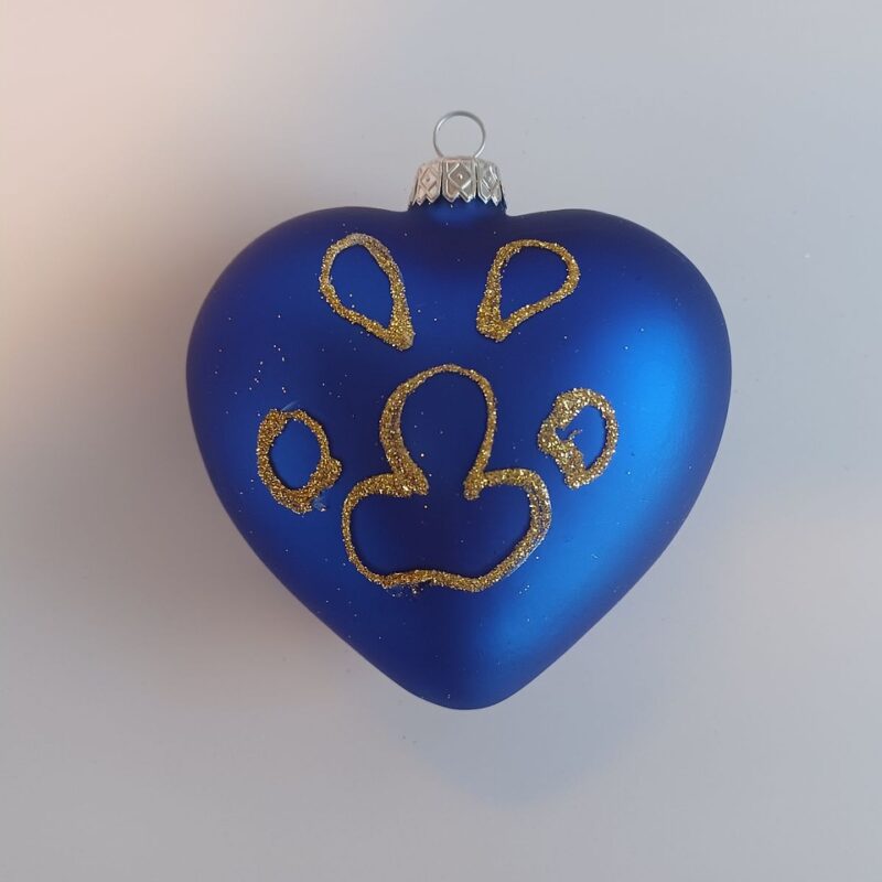 Bombka Świąteczna łapka niebieska