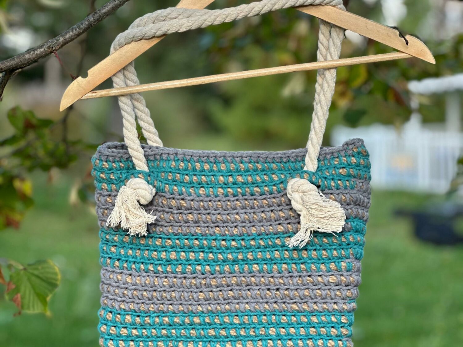 Torba Handmade szaro-zielona