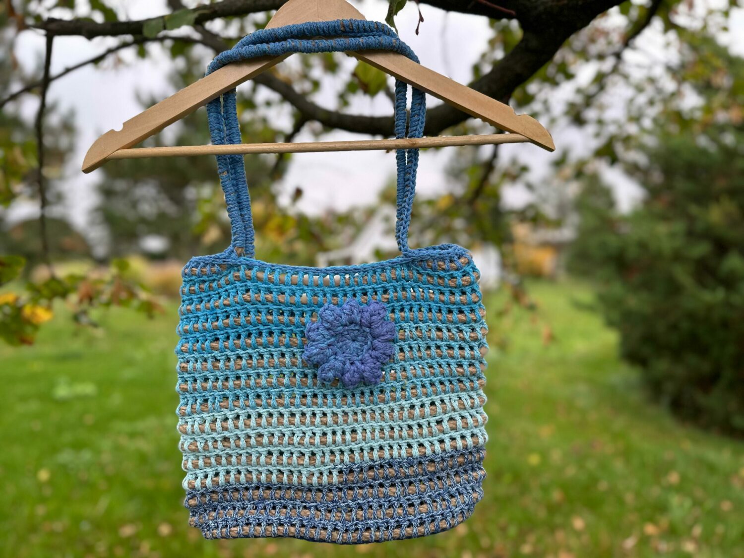 Torba Handmade z kwiatem