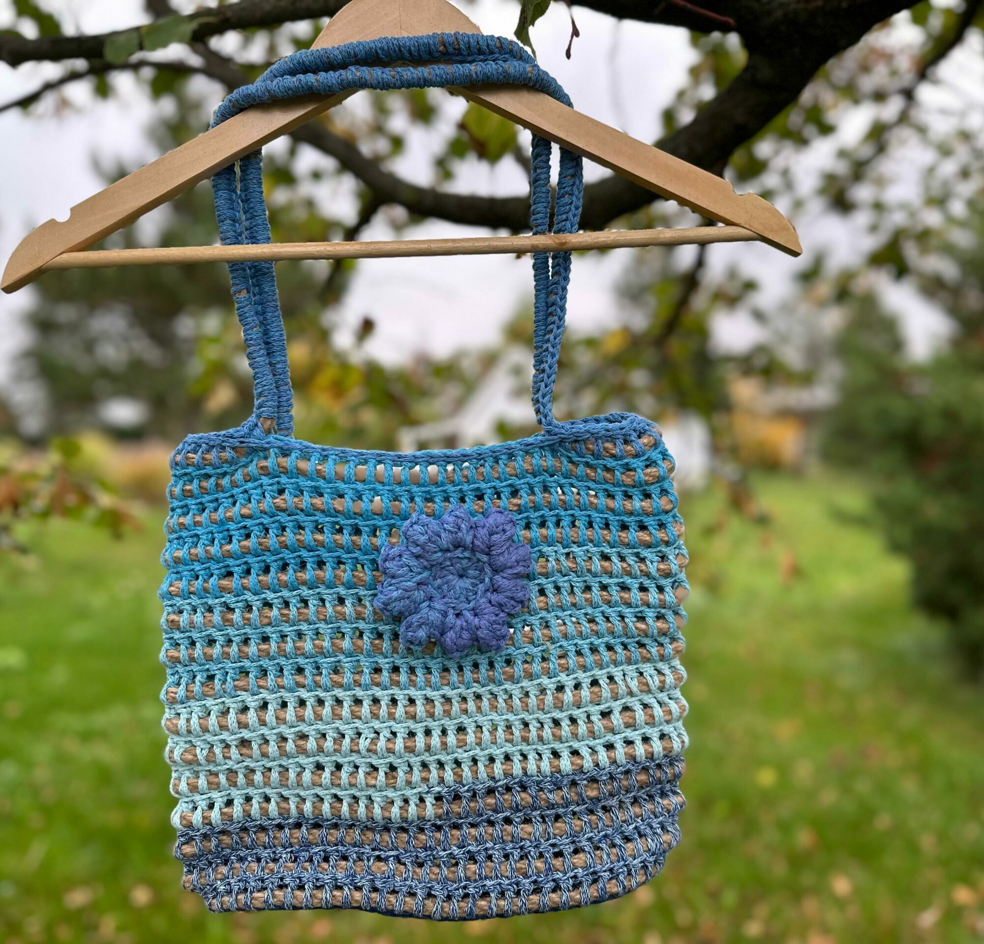 Torba Handmade z kwiatem