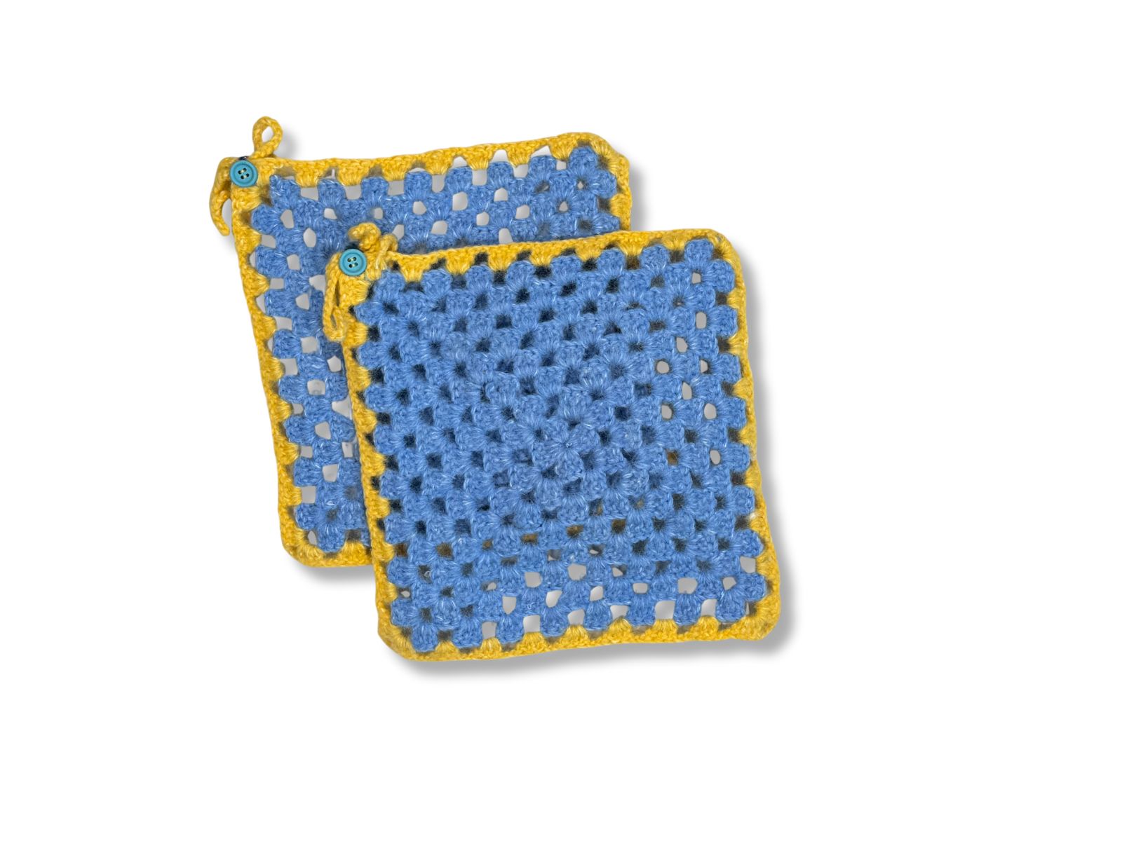 Chwytak/łapka do garnków handmade niebieska