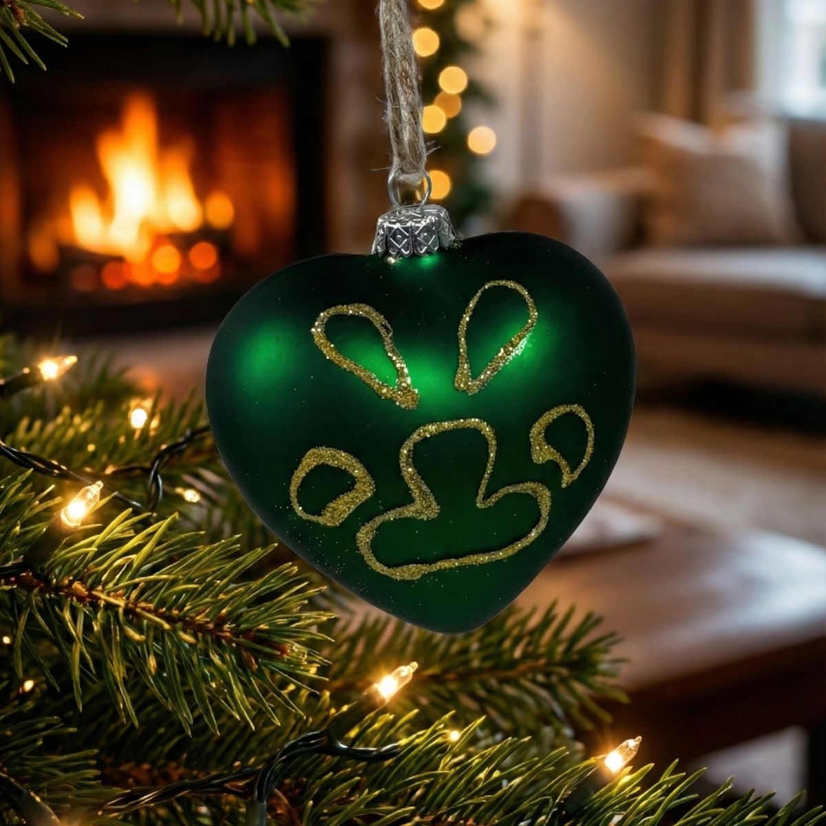 Bombka łapka zielona