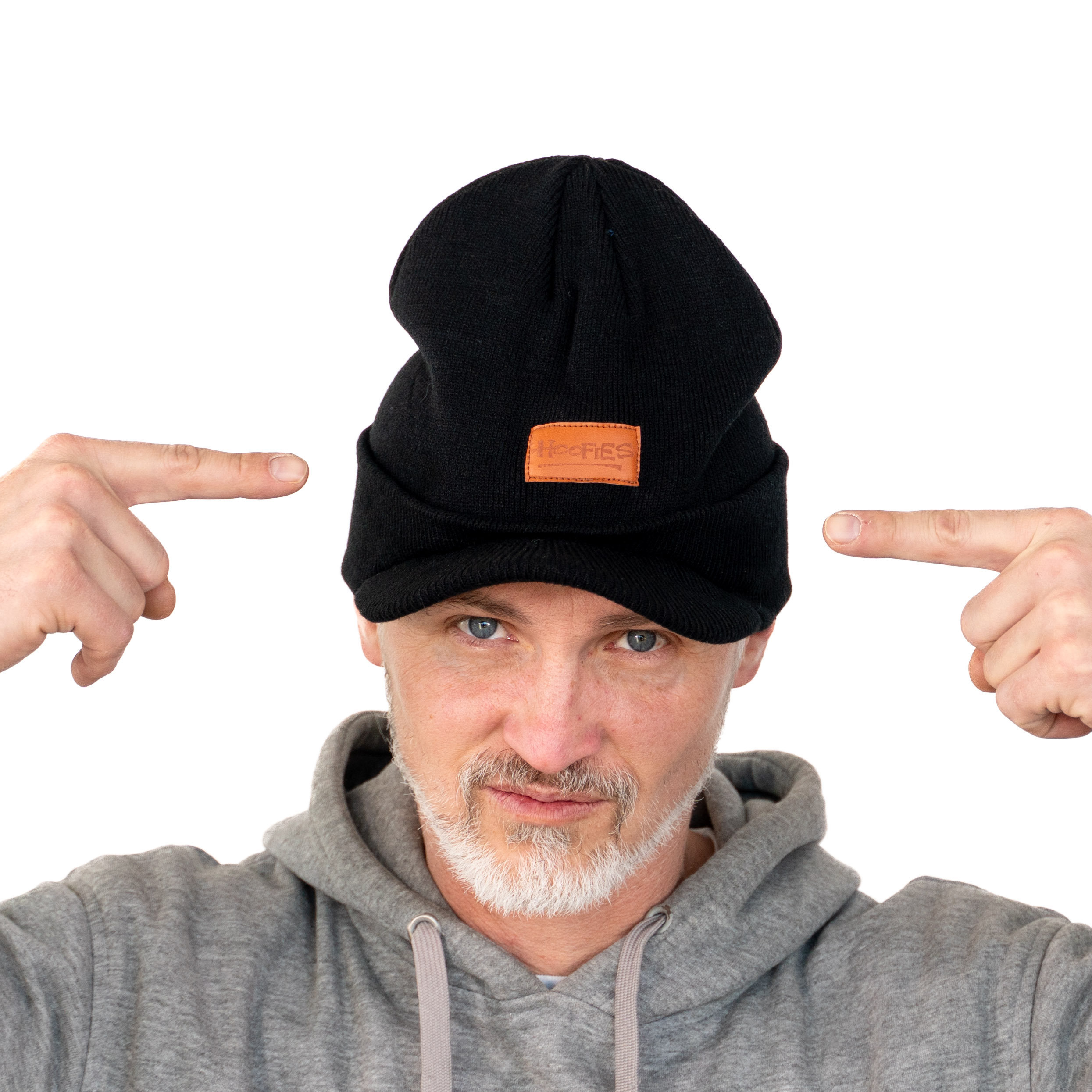 Czapka beanie czarna -logo Hoofies