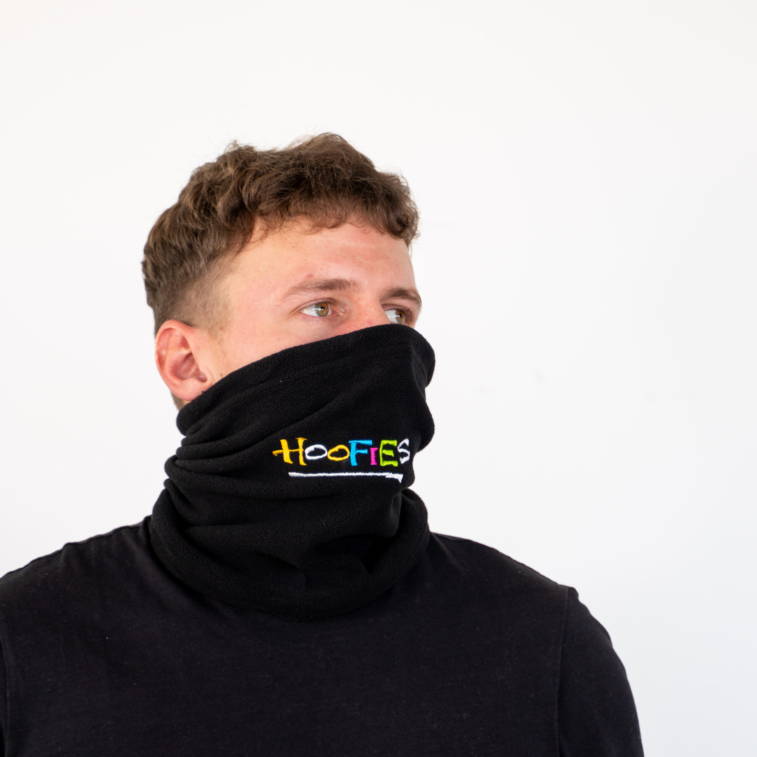 Komin czarny unisex - logo Hoofies