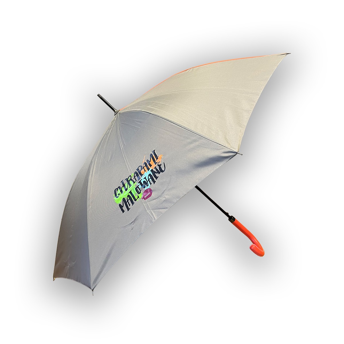 Parasol szary Chrapami Malowane